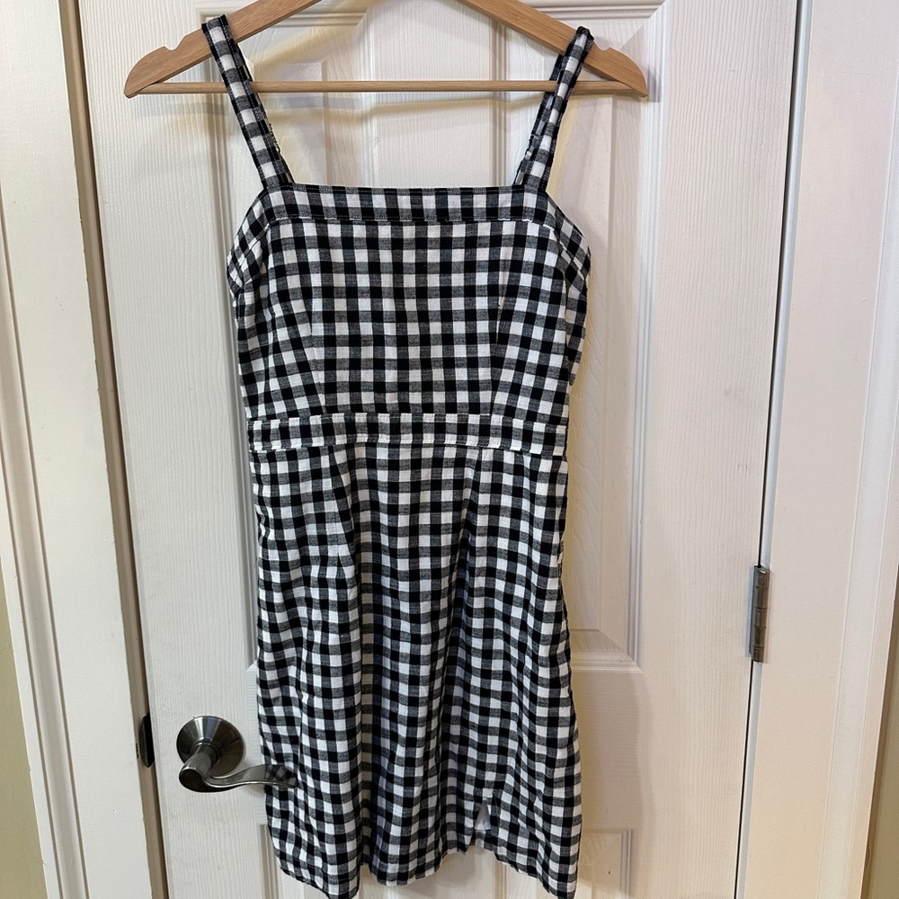 Abercrombie & Fitch Gingham Check Dress XS Cute Spring Summer Trendy Chic